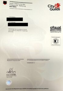example of a barbering level 2 qualification