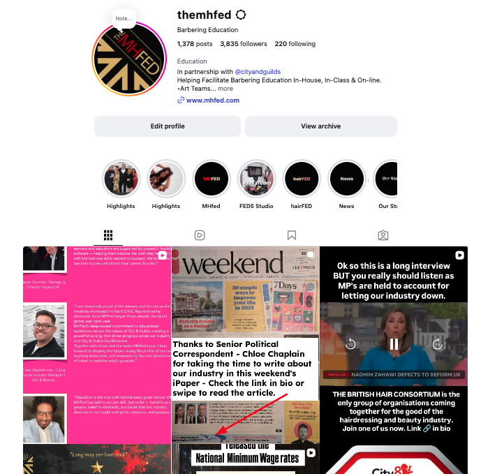 mhfed instagram account